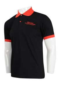 P1089 Customized Neckline Contrast Polo Shirt Dancing Polo Shirt Supplier